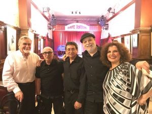 2018 Cafe Tortoni junto a Lucho Servidio, Osvaldo Avena y Samy Mielgo